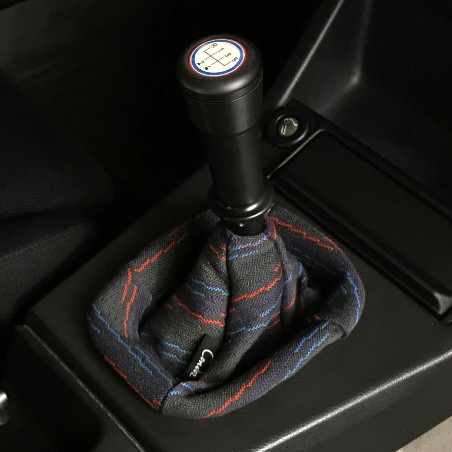 Image is of our M-Tech shift boot already installed with our weighted shift knob.