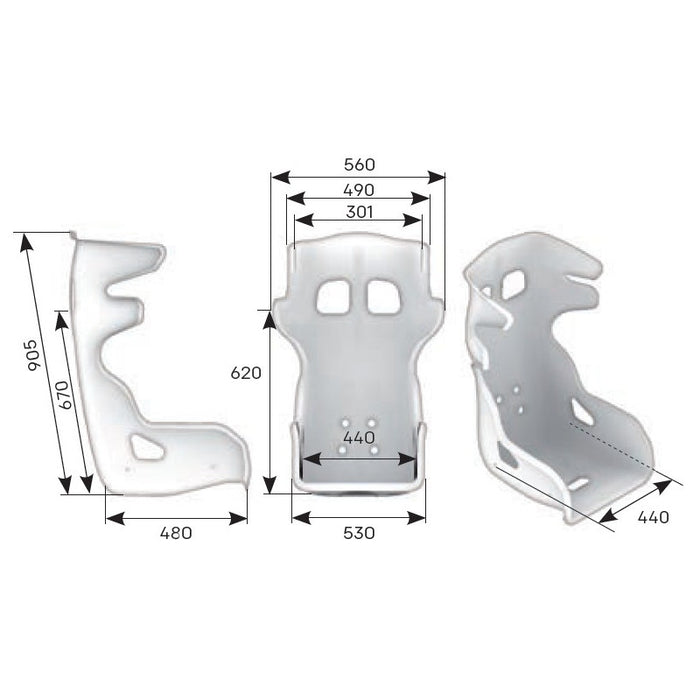 OMP Racing HTE-R XL Containment Seat